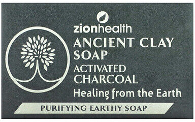 Care+ Zion Health, Ancient Clay Bar Soap, Activated Charcoal, 6 oz (170 g)