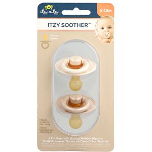 itzy ritzy, Itzy Soother™, Pacifiers with Natural Rubber Nipples, 6-18 Months, Coconut & Toast, 2 Pacifiers itzy ritzy, Itzy Soother™, Pacifiers with Natural Rubber Nipples, 6-18 Months, Coconut & Toast, 2 Pacifiers