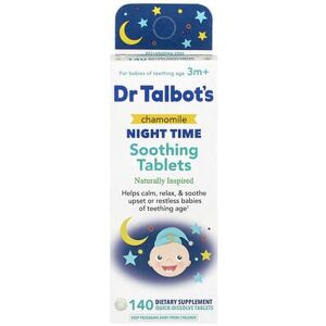 Dr. Talbot's, Chamomile Night Time Soothing Tablets, 3m+, 140 Quick-Dissolve Tablets Dr. Talbot's, Chamomile Night Time Soothing Tablets, 3m+, 140 Quick-Dissolve Tablets