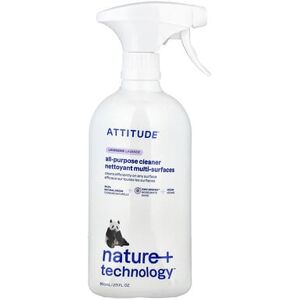 ATTITUDE, Nature + Technology™, All-Purpose Cleaner, Lavender, 27.1 fl oz (800 ml) ATTITUDE, Nature + Technology™, All-Purpose Cleaner, Lavender, 27.1 fl oz (800 ml)
