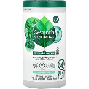 Seventh Generation, Multi-Surface Wipes, Garden Mint , 70 Wipes Seventh Generation, Multi-Surface Wipes, Garden Mint , 70 Wipes