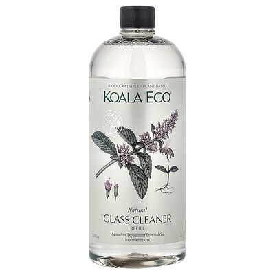 Koala Eco, Natural Glass Cleaner, Refill, Australian Peppermint Essential Oil, 33.8 fl oz (1 l) Koala Eco, Natural Glass Cleaner, Refill, Australian Peppermint Essential Oil, 33.8 fl oz (1 l)