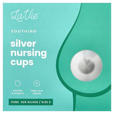 LaVie, Soothing Silver Nursing Cups, Size 2, 3 Piece Set LaVie, Soothing Silver Nursing Cups, Size 2, 3 Piece Set