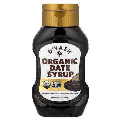 D'vash Organics, Organic Date Syrup, 16.6 oz (470 g) D'vash Organics, Organic Date Syrup, 16.6 oz (470 g)