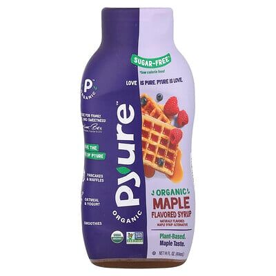 Pyure, Organic Maple Flavored Syrup, Sugar-Free, 14 fl oz (414 ml) Pyure, Organic Maple Flavored Syrup, Sugar-Free, 14 fl oz (414 ml)