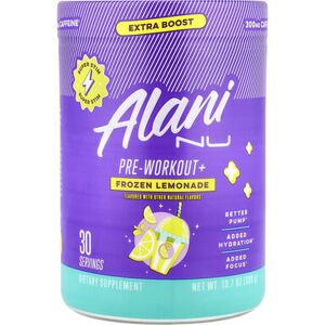 Alani Nu, Pre-Workout+, Frozen Lemonade, 13.7 oz (388 g) Alani Nu, Pre-Workout+, Frozen Lemonade, 13.7 oz (388 g)