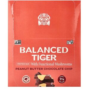 Balanced Tiger, Protein Bar, Peanut Butter Chocolate Chip, 12 Bars, 1.55 oz (44 g) Each Balanced Tiger, Protein Bar, Peanut Butter Chocolate Chip, 12 Bars, 1.55 oz (44 g) Each
