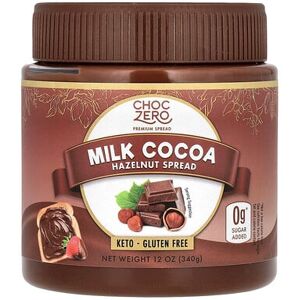 ChocZero, Milk Cocoa Hazelnut Spread, 12 oz (340 g) ChocZero, Milk Cocoa Hazelnut Spread, 12 oz (340 g)