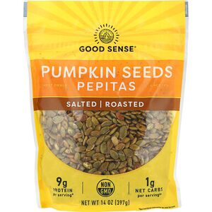 Good Sense, Pumpkin Seeds Pepitas, Salted, Roasted, 14 oz (397 g) Good Sense, Pumpkin Seeds Pepitas, Salted, Roasted, 14 oz (397 g)