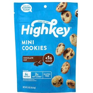HighKey, Mini Cookies, Chocolate Chip, 2 oz (56.6 g) HighKey, Mini Cookies, Chocolate Chip, 2 oz (56.6 g)