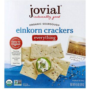 Jovial, Organic Sourdough Einkorn Crackers, Everything, 4.5 oz (128 g) Jovial, Organic Sourdough Einkorn Crackers, Everything, 4.5 oz (128 g)