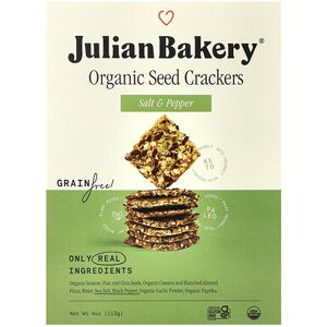 Julian Bakery, Organic Seed Crackers, Salt & Pepper, 4 oz (113 g) Julian Bakery, Organic Seed Crackers, Salt & Pepper, 4 oz (113 g)