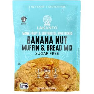 Lakanto, Banana Nut Muffin & Bread Mix, 6.77 oz (192 g) Lakanto, Banana Nut Muffin & Bread Mix, 6.77 oz (192 g)