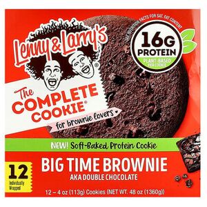 Lenny & Larry's, The Complete Cookie®, Big Time Brownie, 12 Cookies, 4 oz (113 g) Each Lenny & Larry's, The Complete Cookie®, Big Time Brownie, 12 Cookies, 4 oz (113 g) Each