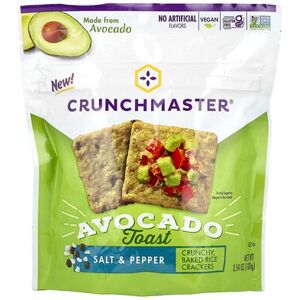 Crunchmaster, Avocado Toast, Crunchy Baked Rice Crackers, Salt & Pepper, 3.54 oz (100 g) Crunchmaster, Avocado Toast, Crunchy Baked Rice Crackers, Salt & Pepper, 3.54 oz (100 g)