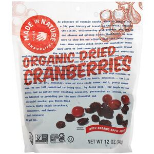 Made in Nature, Organic Dried Cranberries with Organic Apple Juice, 12 oz (340 g) Made in Nature, Organic Dried Cranberries with Organic Apple Juice, 12 oz (340 g)