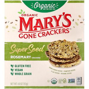 Mary's Gone Crackers, Organic Super Seed Crackers, Rosemary, 4 oz (113 g) Mary's Gone Crackers, Organic Super Seed Crackers, Rosemary, 4 oz (113 g)