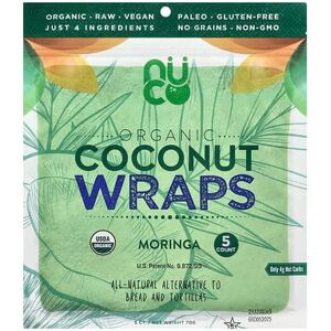 NUCO, Organic Coconut Wraps, Moringa, 5 Wraps, 14 g Each NUCO, Organic Coconut Wraps, Moringa, 5 Wraps, 14 g Each