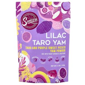 Suncore Foods, Lilac Taro Yam, Taro and Purple Sweet Potato Yam Powder, 5 oz (142 g) Suncore Foods, Lilac Taro Yam, Taro and Purple Sweet Potato Yam Powder, 5 oz (142 g)