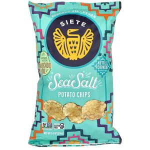 Siete, Kettle Cooked Potato Chips, Sea Salt, 5.5 oz (156 g) Siete, Kettle Cooked Potato Chips, Sea Salt, 5.5 oz (156 g)
