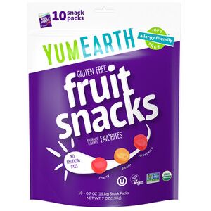 YumEarth, Gluten Free Fruit Snacks, Favorites, 10 Snack Packs, 0.7 oz (19.8 g) Each YumEarth, Gluten Free Fruit Snacks, Favorites, 10 Snack Packs, 0.7 oz (19.8 g) Each