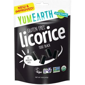 YumEarth, Gluten Free Licorice, Black, 5 oz (142 g) YumEarth, Gluten Free Licorice, Black, 5 oz (142 g)