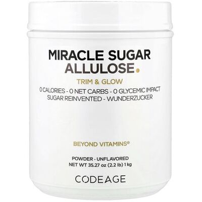 Codeage Miracle Sugar Allulose Powder, Unflavored, 35.27 oz (1 kg) Codeage Miracle Sugar Allulose Powder, Unflavored, 35.27 oz (1 kg)