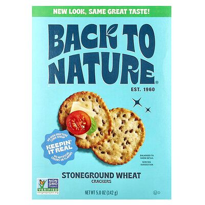 Back to Nature, Crackers, Stoneground Wheat, 5 oz (142 g) Back to Nature, Crackers, Stoneground Wheat, 5 oz (142 g)