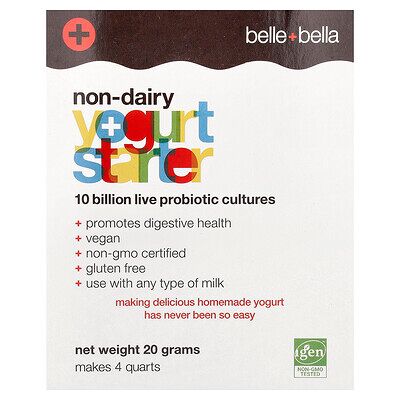 Belle+Bella, Non-Dairy Yogurt Starter, 4 Packets, (5 g) Each Belle+Bella, Non-Dairy Yogurt Starter, 4 Packets, (5 g) Each