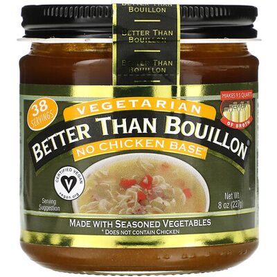 Better Than Bouillon, Vegetarian No Chicken Base, 8 oz (227 g) Better Than Bouillon, Vegetarian No Chicken Base, 8 oz (227 g)