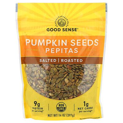 Good Sense, Pumpkin Seeds Pepitas, Salted, Roasted, 14 oz (397 g) Good Sense, Pumpkin Seeds Pepitas, Salted, Roasted, 14 oz (397 g)