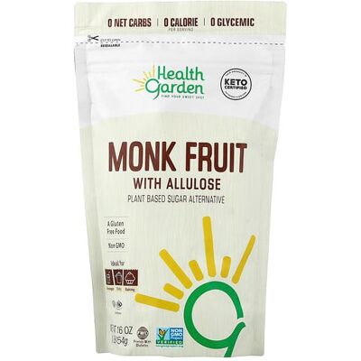 Health Garden, Monk Fruit with Allulose, 16 oz (454 g) Health Garden, Monk Fruit with Allulose, 16 oz (454 g)