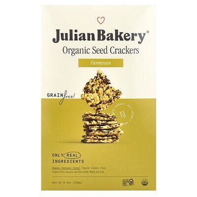 Julian Bakery - Primal Thin Crackers - Organic Parmesan Julian Bakery - Primal Thin Crackers - Organic Parmesan