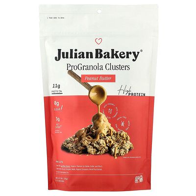 Julian Bakery, ProGranola Clusters, Peanut Butter , 9 oz (255 g) Julian Bakery, ProGranola Clusters, Peanut Butter , 9 oz (255 g)