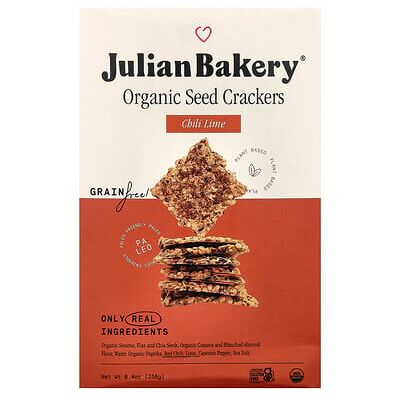 Julian Bakery, Organic Seed Crackers, Chili Lime, 8.4 oz (238 g) Julian Bakery, Organic Seed Crackers, Chili Lime, 8.4 oz (238 g)