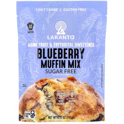 Lakanto Muffin Mix - Blueberry - 6.77 oz - Muffin Mix Lakanto Muffin Mix - Blueberry - 6.77 oz - Muffin Mix