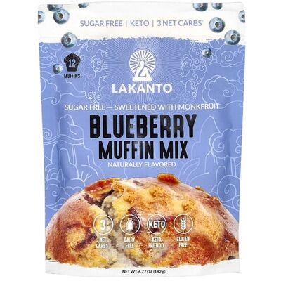 Lakanto Muffin Mix - Blueberry - 6.77 oz - Muffin Mix Lakanto Muffin Mix - Blueberry - 6.77 oz - Muffin Mix