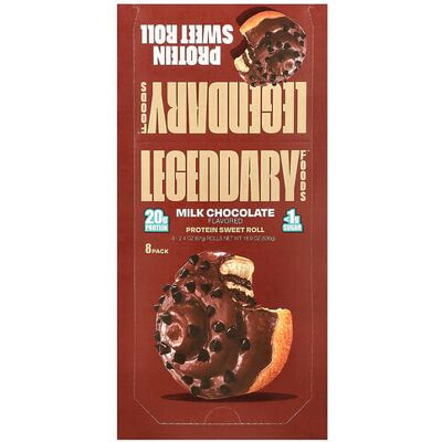 Legendary Foods, Protein Sweet Roll, Milk Chocolate, 8 Pack, 2.4 oz (67 g) Each Legendary Foods, Protein Sweet Roll, Milk Chocolate, 8 Pack, 2.4 oz (67 g) Each