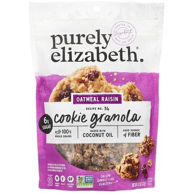 Purely Elizabeth, Cookie Granola, Oatmeal Raisin, 11 oz (312 g) Purely Elizabeth, Cookie Granola, Oatmeal Raisin, 11 oz (312 g)