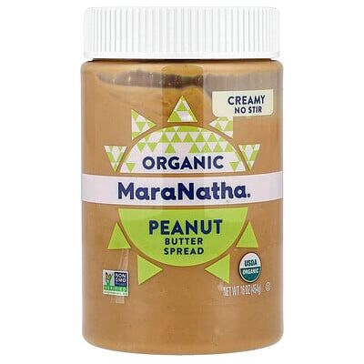 MaraNatha, Organic Peanut Butter Spread, Creamy, 16 oz (454 g) MaraNatha, Organic Peanut Butter Spread, Creamy, 16 oz (454 g)