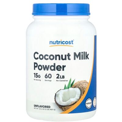 Nutricost, Coconut Milk Powder, Unflavored, 32.4 oz (907 g) Nutricost, Coconut Milk Powder, Unflavored, 32.4 oz (907 g)