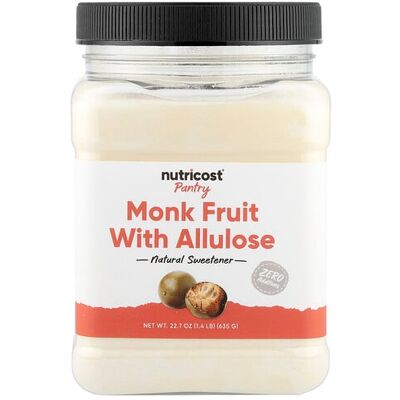 Nutricost, Pantry, Monk Fruit With Allulose, 22.7 oz (635 g) Nutricost, Pantry, Monk Fruit With Allulose, 22.7 oz (635 g)