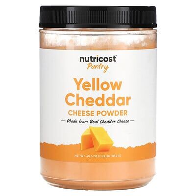 Nutricost, Pantry, Yellow Cheddar Cheese Powder, 40.5 oz (1,134 g) Nutricost, Pantry, Yellow Cheddar Cheese Powder, 40.5 oz (1,134 g)