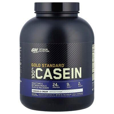 Optimum Nutrition, Gold Standard® 100% Casein, Cookies & Cream, 3.85 lb (1.75 kg) Optimum Nutrition, Gold Standard® 100% Casein, Cookies & Cream, 3.85 lb (1.75 kg)