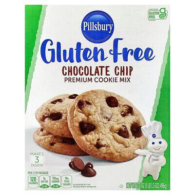 Pillsbury, Gluten Free Chocolate Chip Premium Cookie Mix, 17.5 oz (496 g) Pillsbury, Gluten Free Chocolate Chip Premium Cookie Mix, 17.5 oz (496 g)