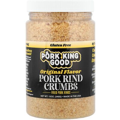 Pork King Good, Pork Rind Crumbs, Original, 12 oz (340 g) Pork King Good, Pork Rind Crumbs, Original, 12 oz (340 g)