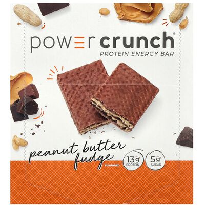 BNRG, Power Crunch®, Protein Energy Bar, Peanut Butter Fudge, 12 Bars, 1.4 oz (40 g) Each BNRG, Power Crunch®, Protein Energy Bar, Peanut Butter Fudge, 12 Bars, 1.4 oz (40 g) Each