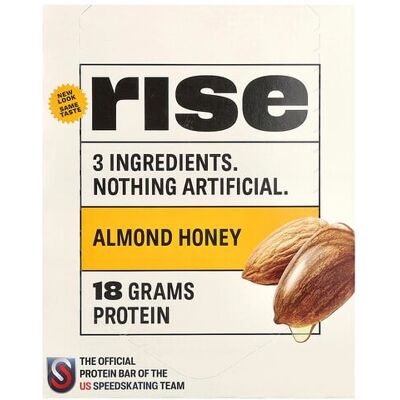 Rise Bar, Protein Bar, Almond Honey, 12 Bars, 2.1 oz (60 g) Each Rise Bar, Protein Bar, Almond Honey, 12 Bars, 2.1 oz (60 g) Each