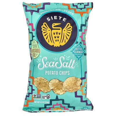 Siete, Kettle Cooked Potato Chips, Sea Salt, 5.5 oz (156 g) Siete, Kettle Cooked Potato Chips, Sea Salt, 5.5 oz (156 g)