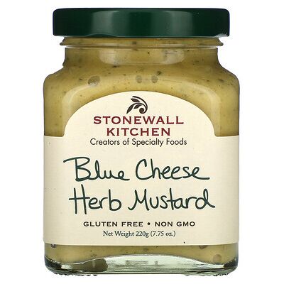Stonewall Kitchen, Blue Cheese Herb Mustard, 7.75 oz (220 g) Stonewall Kitchen, Blue Cheese Herb Mustard, 7.75 oz (220 g)
